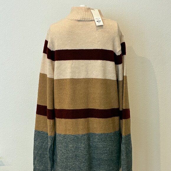 NWT Francesca's Studio 19 Bailey Striped Sweater Mini Dress Size M Fall Preppy - Picture 2 of 8